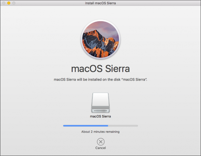 install mac os sierra on external drive for pc